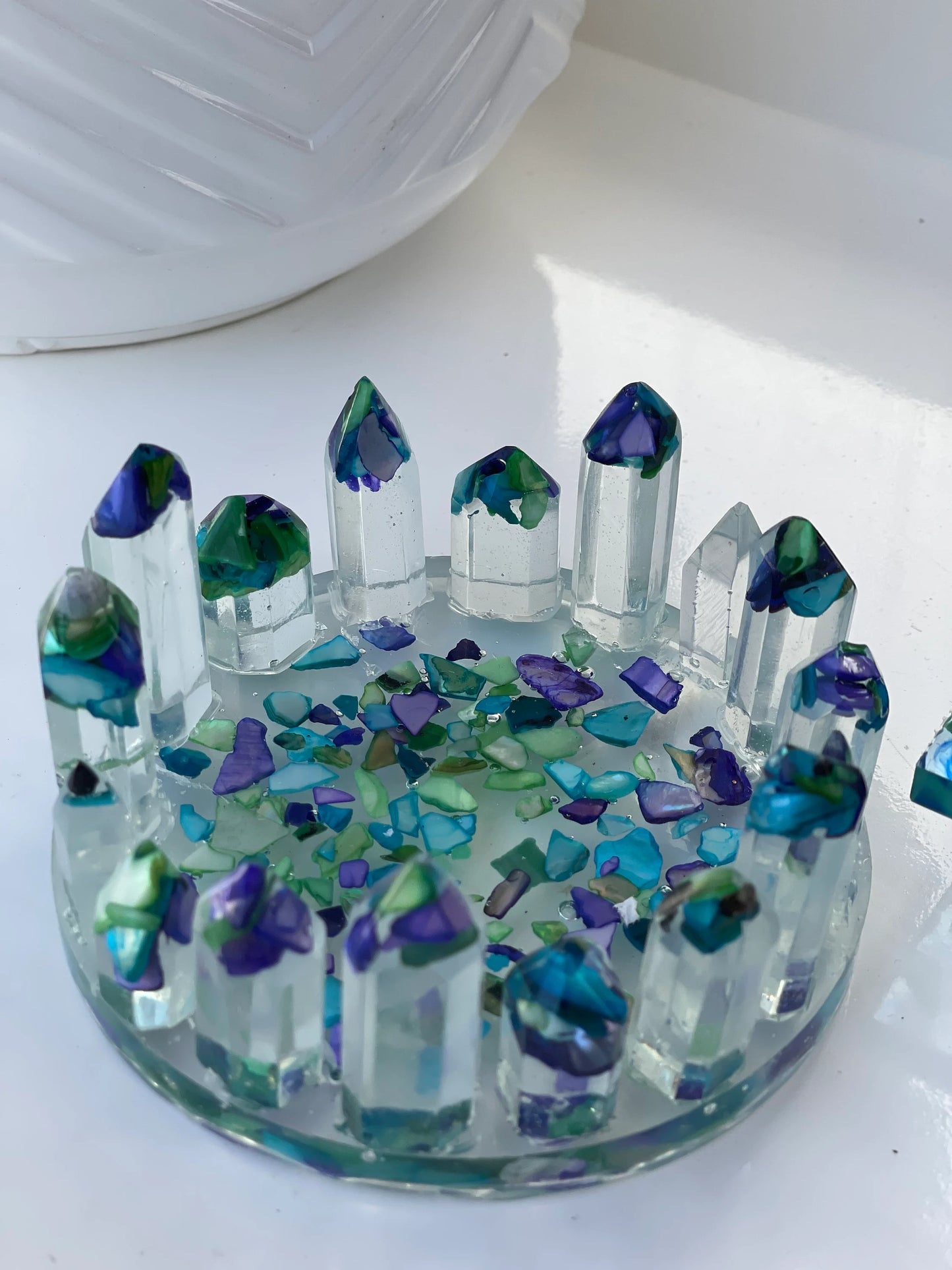 Seashell Resin Candle Holder / Small Candles & Tea Lights