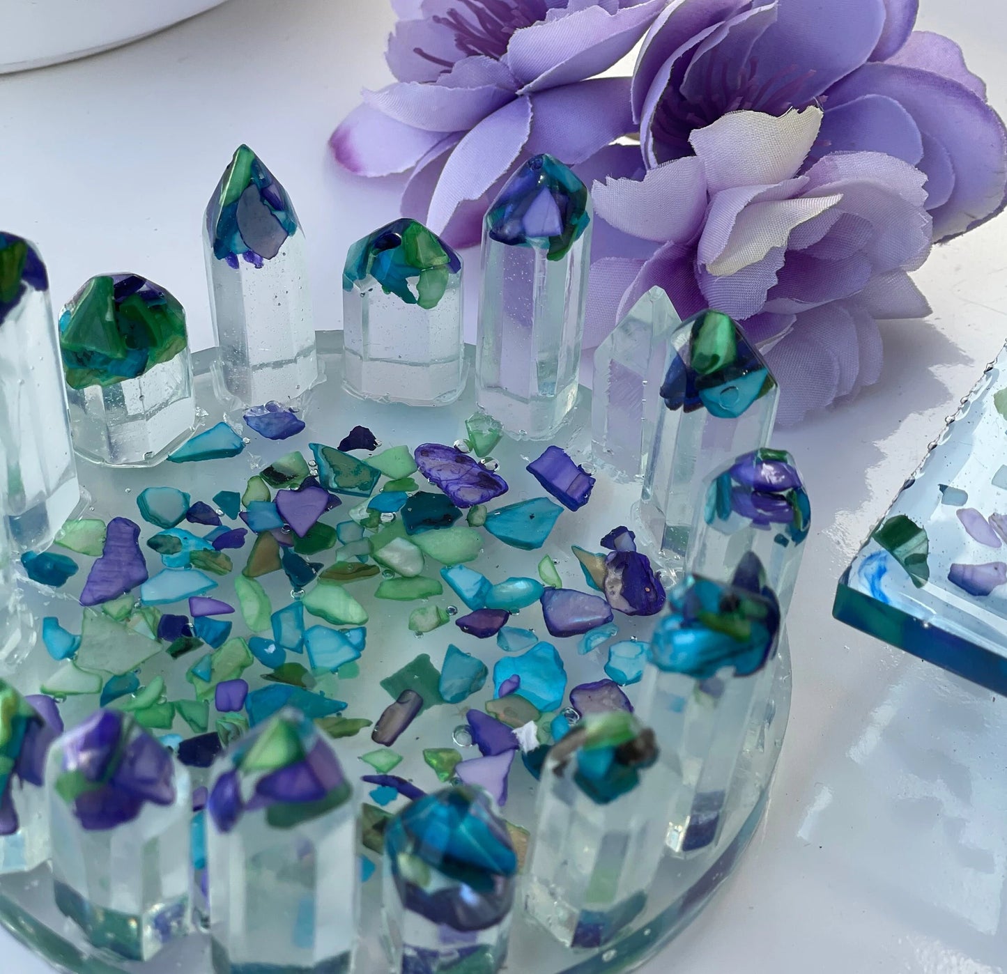 Seashell Resin Candle Holder / Small Candles & Tea Lights