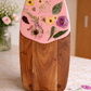 Pink Floral Resin Charcuterie Board – 9” x 20”