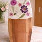 Ivory Floral Resin Charcuterie Board – 9” x 20”