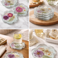 Real Flower Resin Coasters – Handmade Floral Drink Coasters, Flower Shaped Set (4.84 x 4.53 in)