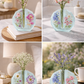Tube Flower Vase – Soft Aqua Modern Polygon Glass Plant Vase (6.7 x 6.4 in)