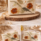 Real Flower Resin Clutch Bag – Warm Tones Evening Purse with Chain Strap for Women