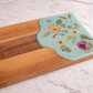 Mint Floral Resin Charcuterie Board – 12” x 18”