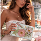 Real Flower Resin Clutch Bag – Acrylic Clear Evening Purse with Chain Strap for Women