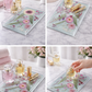 Real Flower Resin Vanity Tray – Acrylic Makeup Organizer with Pressed Flowers (9.65 x 5.9 in)