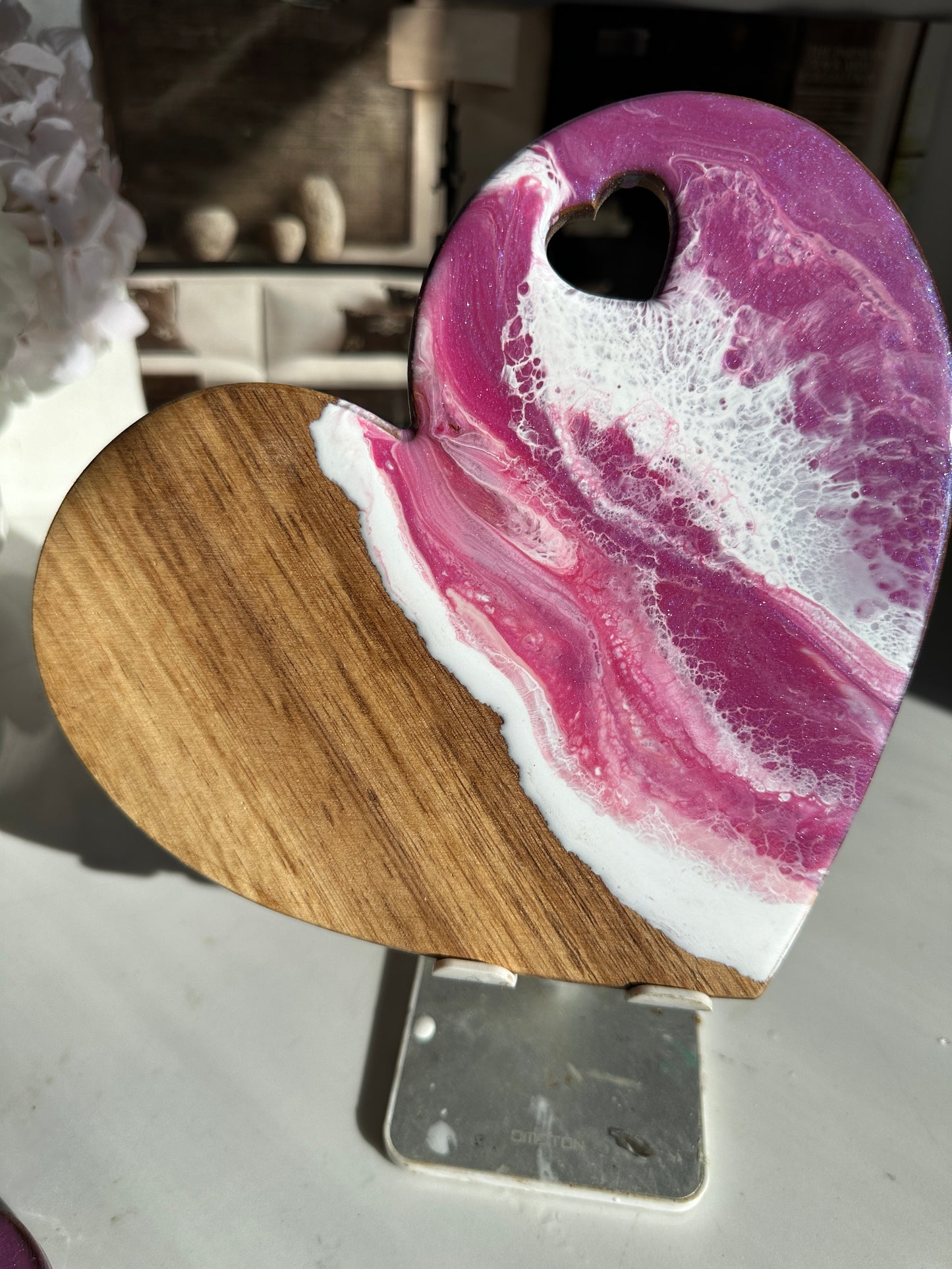 Heart Shaped Cheese Board With knife Set