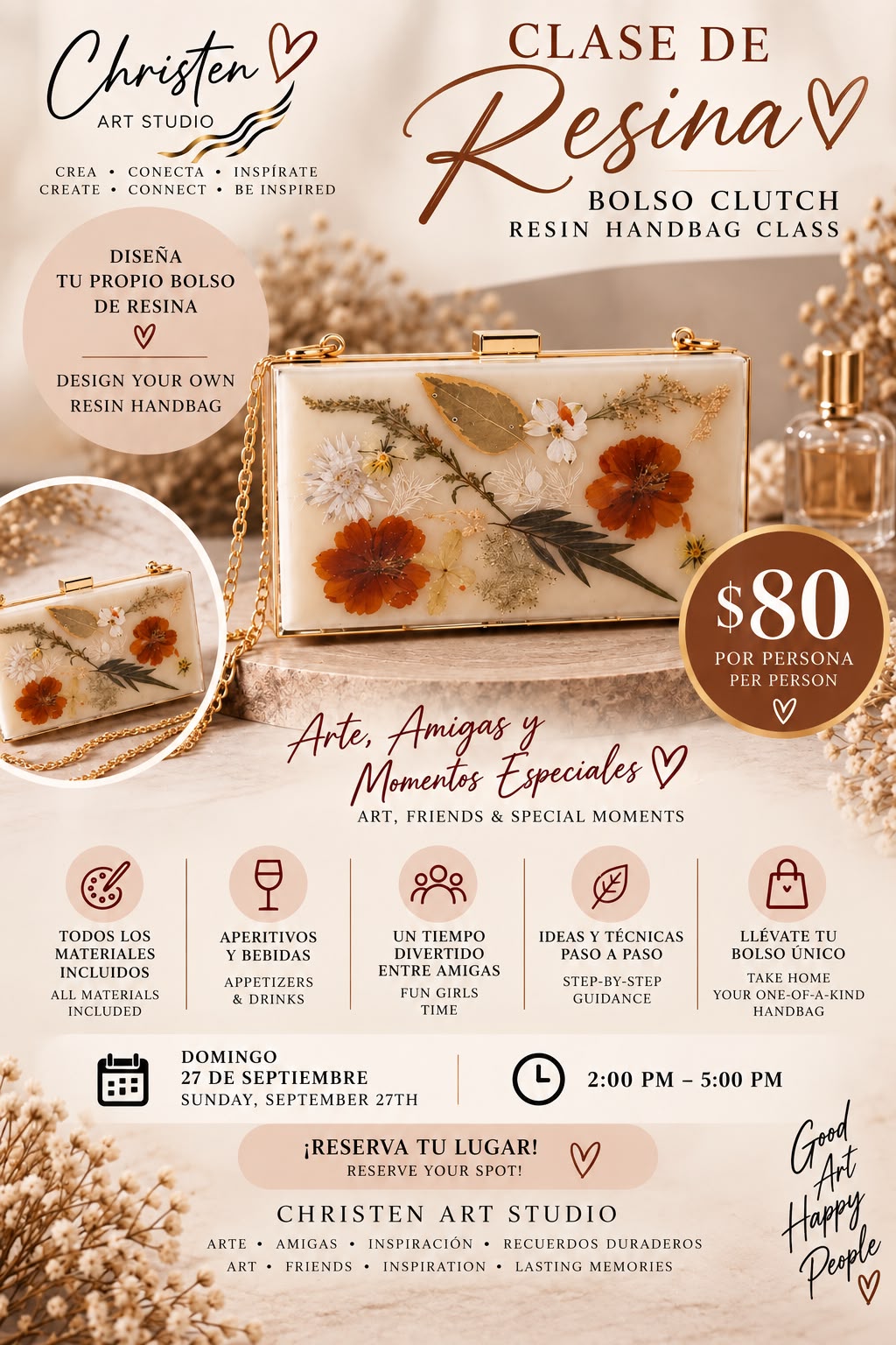 Taller de Bolso en Resina | Resin Handbag Workshop — Sep 27, 2026