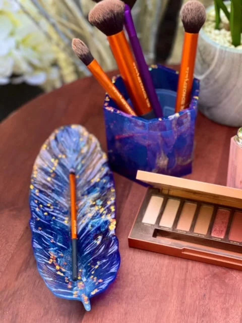 Feather Jewelry and Trinket Tray, Resin