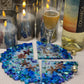 Beautiful Real Pressed Flowers with Seashells Geode Shape Coasters
