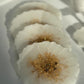 White and Gold Geode Shape Coasters and Tray Set