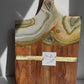 Mint Green ,Gray and Gold Geode Design Cheeseboard