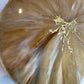 Gold and Brown Round Handbag
