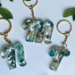 Blue Teal Color Flowers Letters