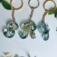 Blue Teal Color Flowers Letters