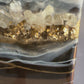 Sliver, Gray & Gold Color Geode Marble Design Cheeseboard