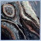 Copper and Black Geode Design Square Painting