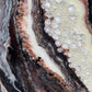 Copper and Black Geode Design Square Painting