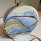 White and Blue Handbag / Clutch
