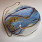 White and Blue Handbag / Clutch