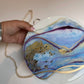 White and Blue Handbag / Clutch