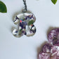 Lavender Flowers with Silver Chain Letters