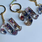 Mix Color Flowers Gold Chain Script Letters
