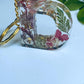 Mixed Color Flowers Gold Chain Cap Letters