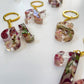 Rose Petals with Gold Chains Script Letters