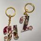 Rose Petals with Gold Chains Script Letters
