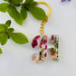 Rose Petals with Gold Chains Script Letters