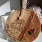 Round Copper Color Geode Design Cheeseboard with Knife