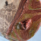 Round Copper Color Geode Design Cheeseboard with Knife