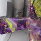 Purple and Lime Green Geode Marble Design Cheeseboard