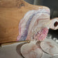 Purple, Pink Marble Design Cheeseboard Set with Two Matching Round Coasters