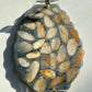 Metallic Silver With Natural Stone Decorative Tray Gold Clear Handles