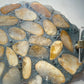Metallic Silver With Natural Stone Decorative Tray Gold Clear Handles