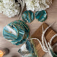 Teal Green & Bronze 3 Tier Round Stand / 2 Coasters / Gift set !!