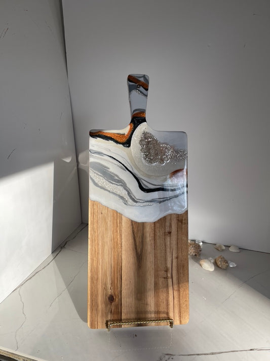 Black White Cheese Board