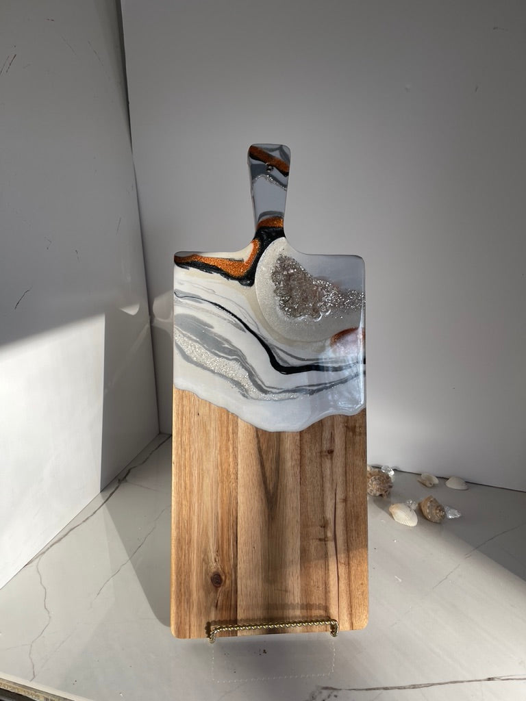 Black White Cheese Board