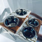 White & Gold Color Pet Feeder