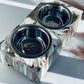 White & Gold Pet Feeder