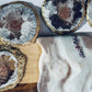 Dusty Pink Nude, beaded Cheese Board with 4 coaters