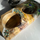 Honey,Yellow Color & Turquoise Beaded Pet Feeder