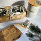 Honey,Yellow Color & Turquoise Beaded Pet Feeder
