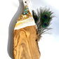Fun Shaped Beaded Olive Wood Cheese Board