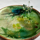 Round Green Crystal Trinket Trays