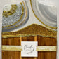 Gray and Gold Geode Design Cheeseboard