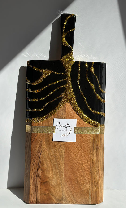 Black and Gold Design Cheeseboard