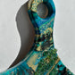 Green and Blue Gold Geode Design Cheeseboard
